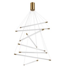 4369/80L HIGHTECH ODL23 107 полированное золото/акрил с пузырьками Подвесной св-к IP20 LED 60W 3000K SPARKY