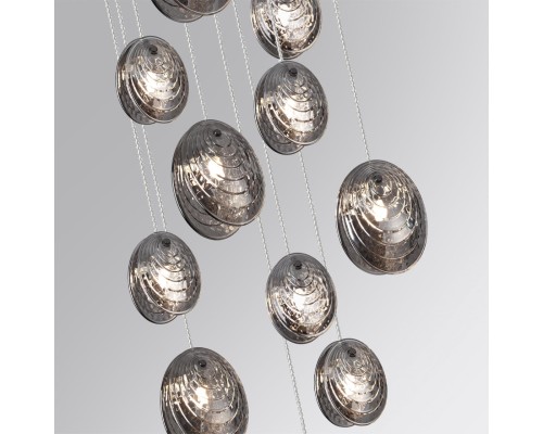 5038/11 MODERN ODL24 000 черный/дымчатый/металл/стекло Люстра каскадная G9 11*40W MUSSELS