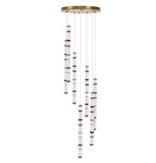 5455/210L L-VISION ODL_EX26 043 сатин.латунь/терракот/черный Люстра каскадная LED 210W (30W*7) 4000K COLLIER