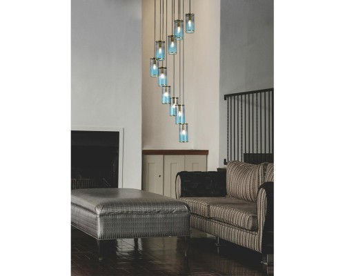 8401/10 MODERNI LN26 000 черный/античная бронза/серо-синий, металл/стекло Люстра E14 10*40W 220V MURANO