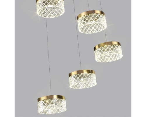 5032/30L L-VISION ODL24 447 античн.бронза/металл/акрил Люстра LED 30W 4000K 1958лм FIVRE