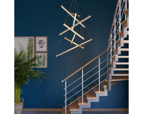 Подвесной светодиодный светильник Odeon Light 3860/96L Cometa золото LED 96 Вт 3000K