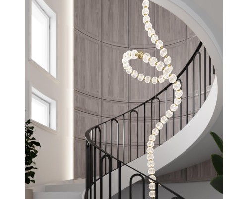 5008/132L L-VISION ODL23 413 золотой/прозрачный/металл/акрил Люстра LED 132W 4000K 6600Лм CRYSTAL