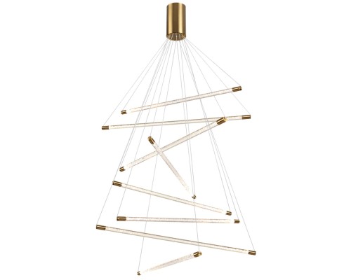 4369/80L HIGHTECH ODL23 107 полированное золото/акрил с пузырьками Подвесной св-к IP20 LED 60W 3000K SPARKY