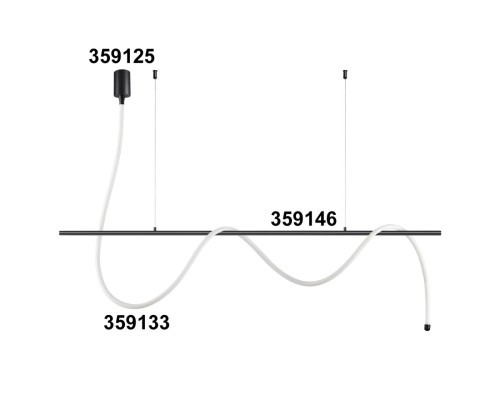 359146 KONST NT23 189 черный База - подвес для светильников 359128-359133 IP20 RAMO