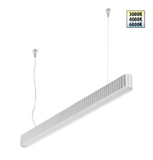 359404 OVER NT24 542 белый Светильник подвесной с переключателем цв.температуры, длина провода 2м IP20 LED 28W 220V 3000/4000/6000K YESO