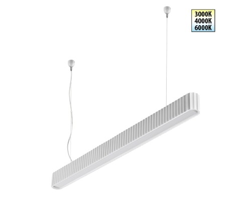 359404 OVER NT24 542 белый Светильник подвесной с переключателем цв.температуры, длина провода 2м IP20 LED 28W 220V 3000/4000/6000K YESO