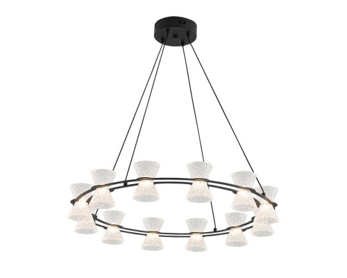 8341/42L LEDIO LN черный/прозрачный металл/акрил Люстра подвесная LED 42W 3000K 220V VINORA