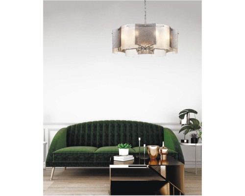 6594/8 MODERNI LN24 хром/тонированное стекло, металл/стекло Люстра подвесная E14 8*40W 220V DANDY