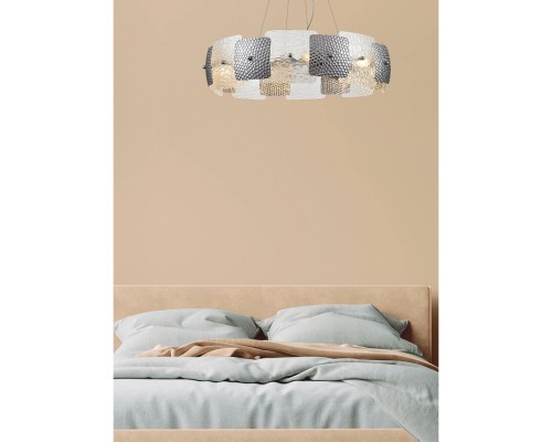 6588/8 MODERNI LN24 хром/тонированное стекло, металл/стекло Люстра подвесная E14 8*40W 220V LIBERTI