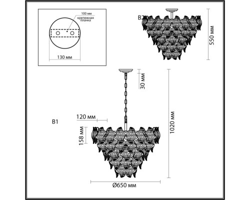 6529/9 NEOCLASSI LN23 000 золотой Люстра E14 9*40W 220V LUPINE