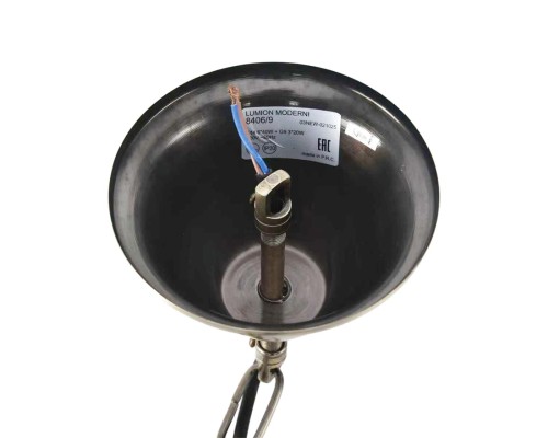 8406/9 MODERNI LN26 000 античная бронза/черный металл/текстиль Люстра E14 6*40W + G9 3*20W 220V DEMETRA