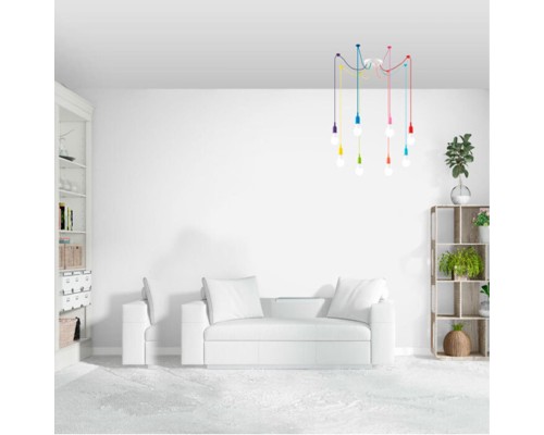 Светильник подвесной "паук" Lumion 3719/8 Lotte разноцветный E27 8*60 Вт