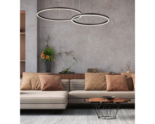 6530/34L LEDIO LN23 015 чёрный Светильник подвесной LED 34W 3000-6000K 1788Лм 220V ECHO