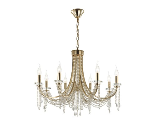 5063/8 CLASSIC ODL24 537 золото/прозрачный/металл/хрусталь Люстра E14 8*40W CAPEL