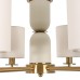 8412/6 NEOCLASSI LN27 153  латунь/белый,  металл/текстиль Люстра Е14 6*40W 220V ECLATE