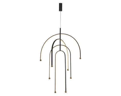 6633/95L HIGHTECH ODL24 159 металл/черный/акрил Подвесной светильник (регулируемые рожки) LED 95W 3000K 220V MEMFI