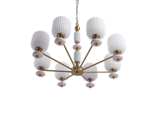 8334/8 MODERNI LN26 32 бронза/белый, металл/керамика/стекло Люстра E27 8*40W 220V ALEGRA