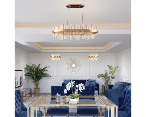 Подвесная люстра Odeon Light 4639/8 Ida золотой/металл/стекло G9 8*40 Вт