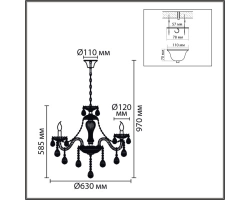 8376/6 CLASSI LN золото/прозрачный, металл/хрусталь Люстра подвесная E14 6*40W 220V ALISSA