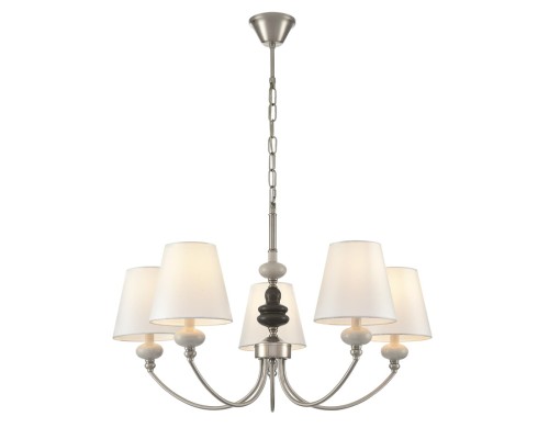 8283/5 CLASSI никель/белый, металл/керамика/текстиль Люстра Е14 5*40W 220V KENTUKI