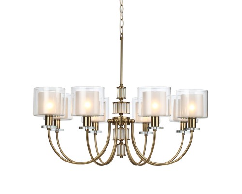 5088/8 CLASSIC ODL25 635 античная бронза/стекло Люстра E14 8*40W SAGA