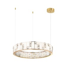 5072/80L HALL ODL24 495 золото/прозрачный/белый/металл/хрусталь/алебастр Люстра LED 80W 3700K CROSSA