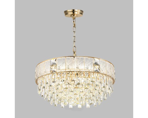 5070/12 HALL (В 2-Х КОРОБКАХ) ODL24 499 золото/прозрачный/матовый/металл/хрусталь/стекло Люстра E14 12*40W FIESTA