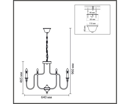 8317/8 CLASSI LN26 хром/металл Люстра E14 8*40W 220V SUANA