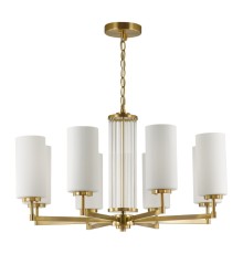 4990/8 HALL ODL23 000 матов. золотой/белый/стекло Люстра E27 8*40W KASALI