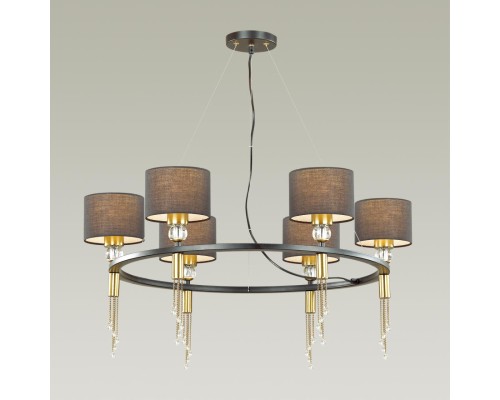 Люстра Lumion 4516/6 античная латунь, черный E27 6*60W 220V SANTIAGO