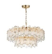 5069/22 HALL (В 2-Х КОРОБКАХ) ODL24 503 золото/прозрачный/металл/хрусталь Люстра E14 22*40W BULLON