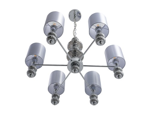8338/6 MODERNI хром/серый, металл/стекло/текстиль Люстра E14 6*40W 220V ILMIRA