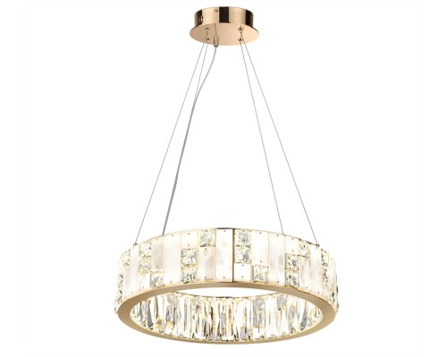 5072/60L HALL ODL24 495 золото/прозрачный/белый/металл/хрусталь/алебастр Люстра LED 60W 3700K CROSSA