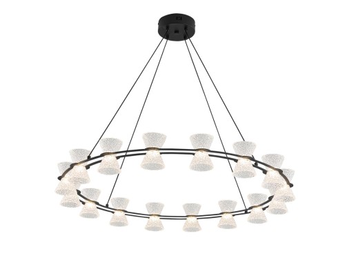 8341/54L LEDIO LN черный/прозрачный металл/акрил Люстра подвесная LED 54W 3000K 220V VINORA