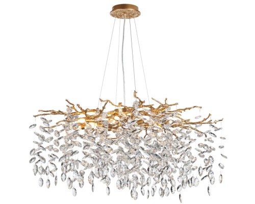 4969/12 HALL ODL24 521 античн.бронза/алюмин./хрусталь Люстра G9 12*40W DELICA