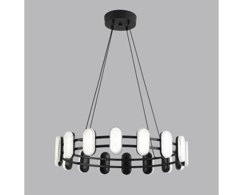 8342/35L LEDIO LN черный/белый металл/акрил Люстра подвесная LED 35W 4000K 220V OVELA