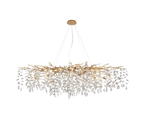 4969/16 HALL ODL24 521 античн.бронза/алюмин./хрусталь Люстра G9 16*40W DELICA