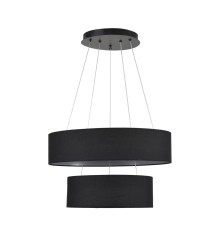 8373/55L LEDIO LN26 257 черный, металл/текстиль/силикон Люстра подвесная LED 55W 3000/4000/6000K 220V SAVA