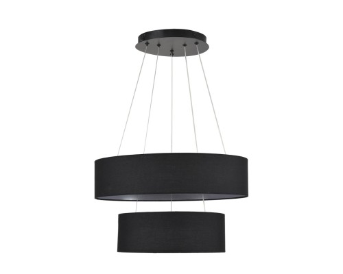 8373/55L LEDIO LN26 257 черный, металл/текстиль/силикон Люстра подвесная LED 55W 3000/4000/6000K 220V SAVA