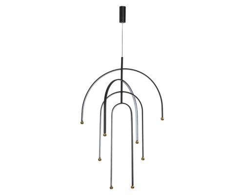 6633/95L HIGHTECH ODL24 159 металл/черный/акрил Подвесной светильник (регулируемые рожки) LED 95W 3000K 220V MEMFI