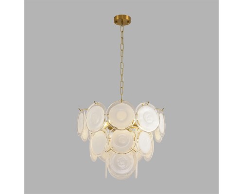 8320/5 MODERNI LN26 137 латунь/белый, металл/стекло Люстра E14 5*40W 220V CHIPSY