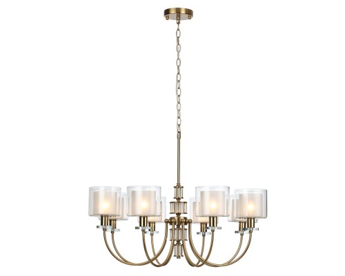 5088/8 CLASSIC ODL25 635 античная бронза/стекло Люстра E14 8*40W SAGA