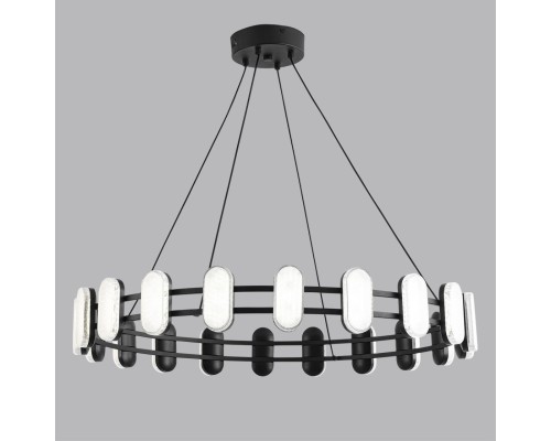 8342/40L LEDIO LN черный/белый металл/акрил Люстра подвесная LED 40W 4000K 220V OVELA