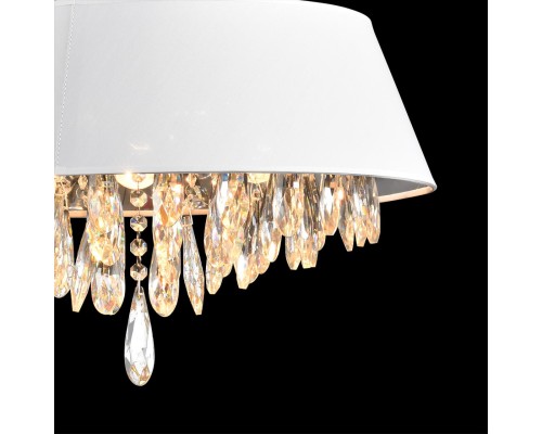 8374/6 CLASSI LN26 118 латунь/белый/прозрачный, металл/текстиль/хрусталь Люстра подвесная E27 6*60W 220V MITRIM