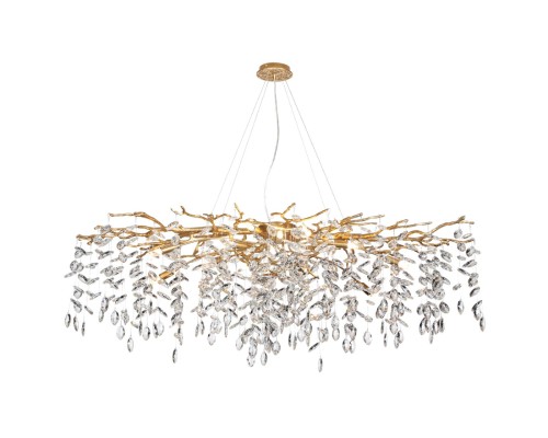 4969/14 HALL ODL24 521 античн.бронза/алюмин./хрусталь Люстра G9 14*40W DELICA