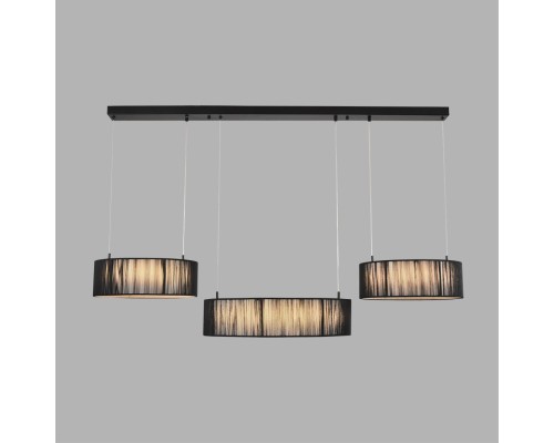 8371/70L LEDIO LN26 258 черный, металл/текстиль/силикон Люстра подвесная LED 70W 3000/4000/6000K 220V KAVA