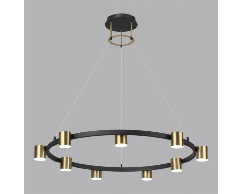 6532/58L LEDIO LN23 029 чёрный, латунь Светильник подвесной LED 58W 3000-6000K 2224Лм 220V FLINT