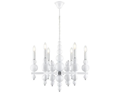 8260/6 MODERNI LN26 белый/хром, металл Люстра E14 6*40W 220V NANA