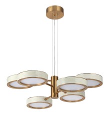 5450/99L L-VISION ODL_EX26 019 молочный/античная бронза/металл/керамика/акрил Люстра LED 99W 2000К/3000K/4000K RIVIERA